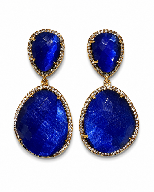 Susan Hanover Midnight Blue Free Form Earrings