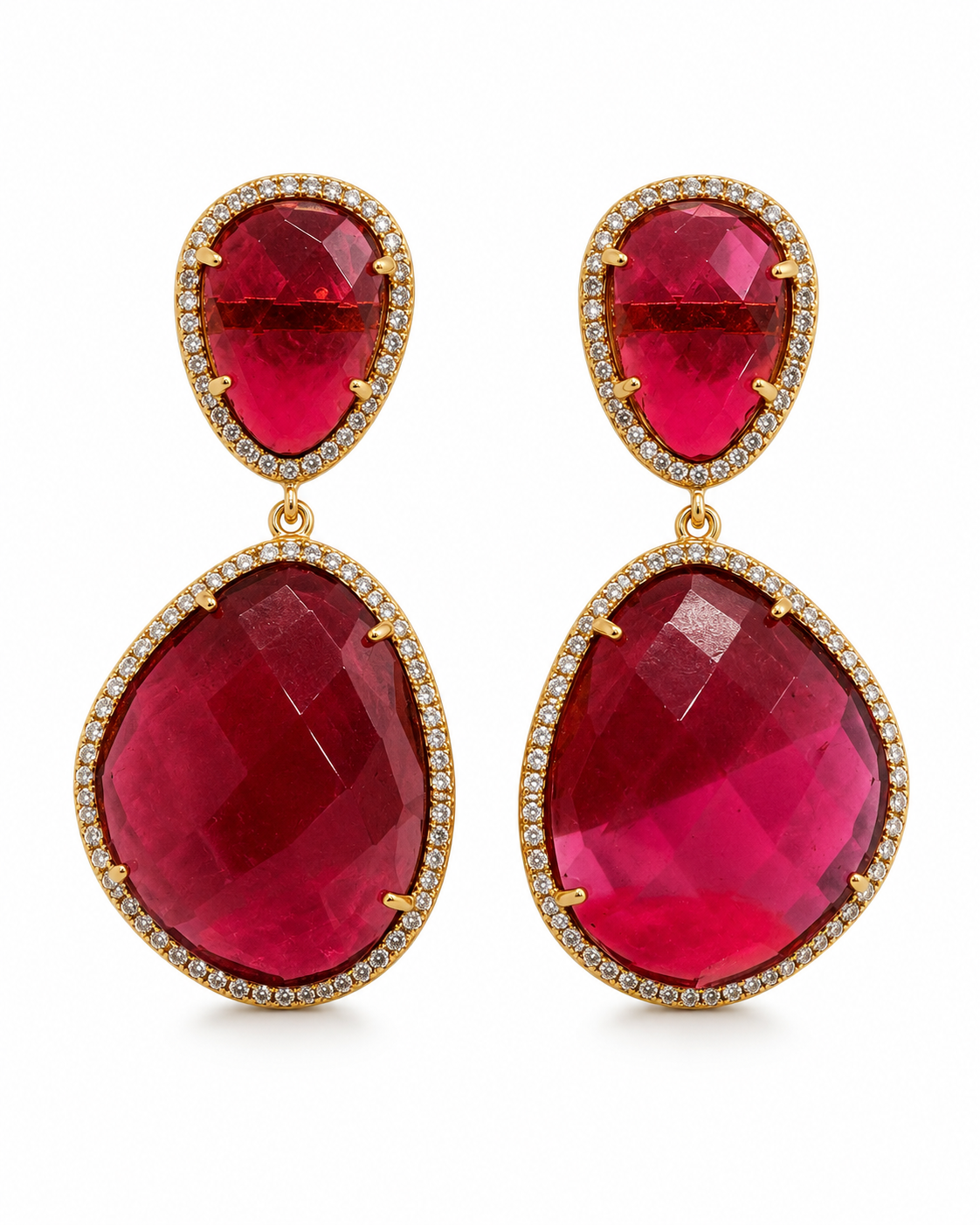 Susan Hanover Ruby Free Form Earrings