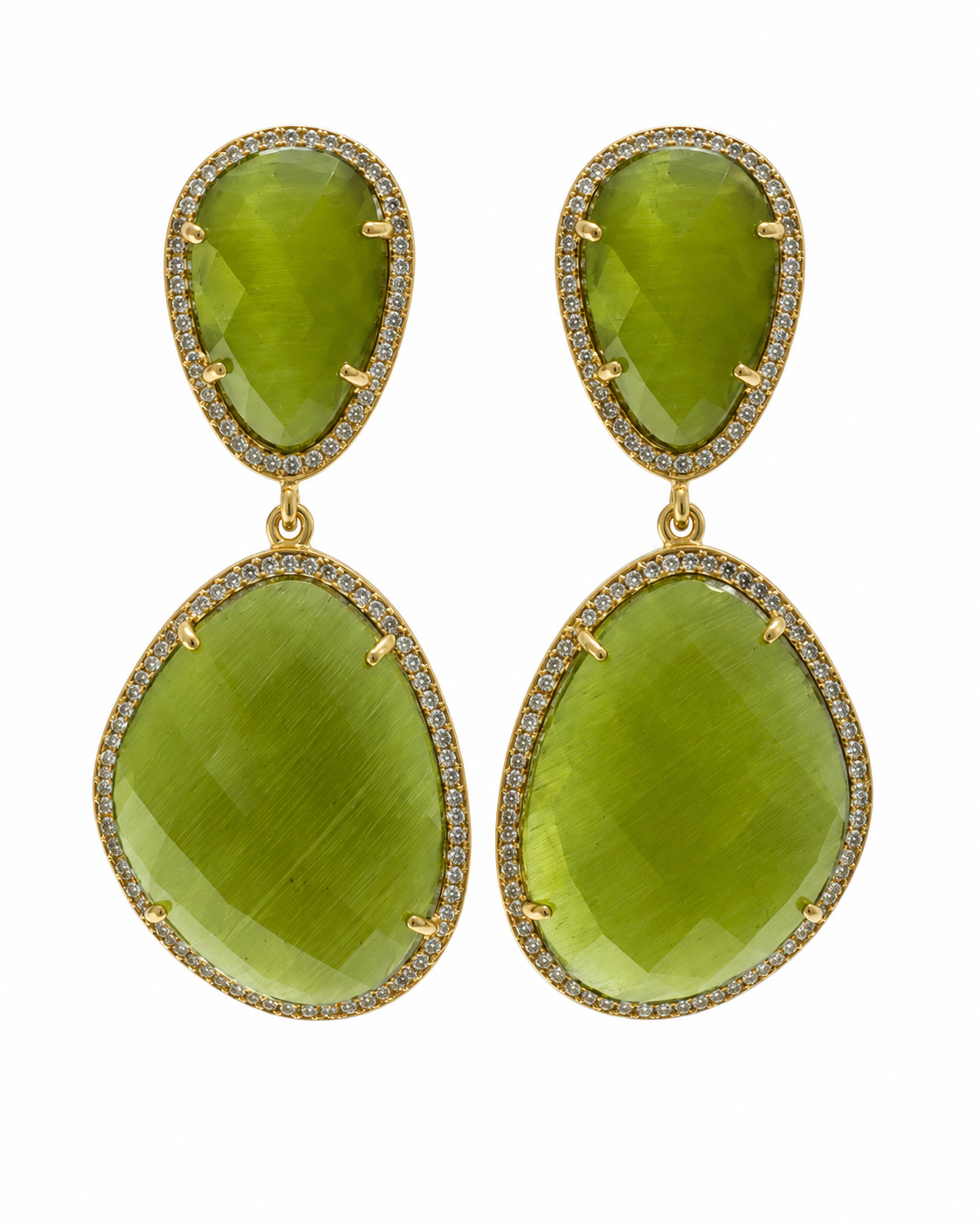 Susan Hanover Olive Free Form Earrings