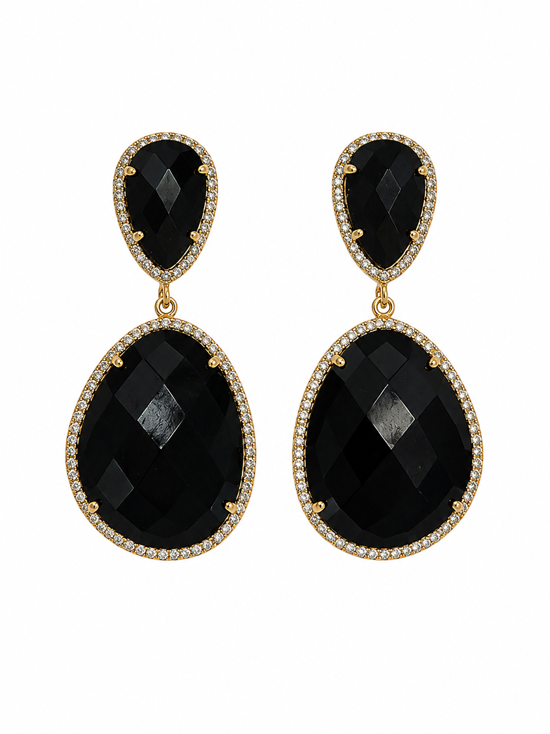 Susan Hanover Black Free Form Earrings