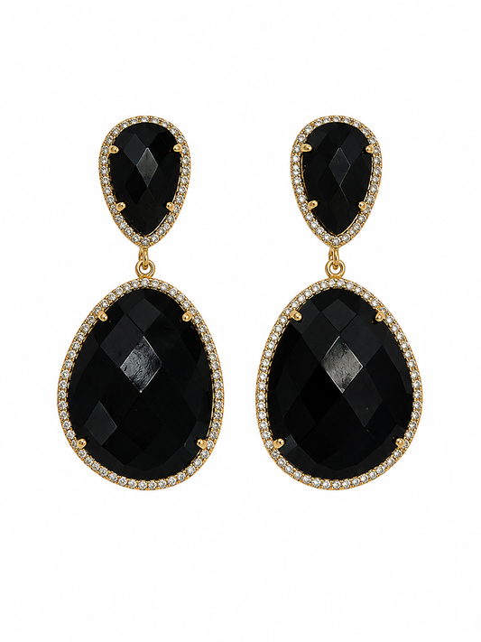 Susan Hanover Black Free Form Earrings
