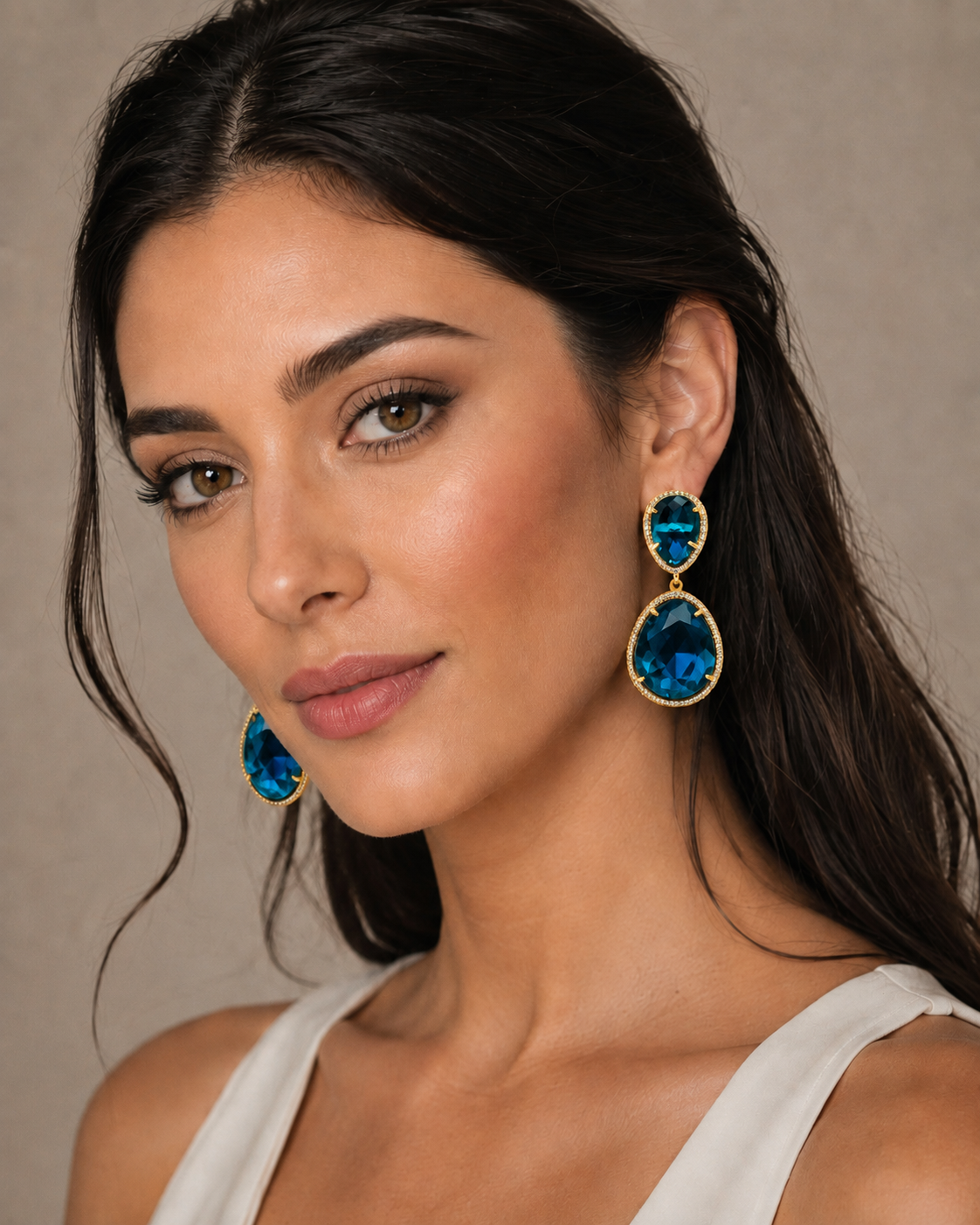 Susan Hanover Royal Blue Free Form Earrings