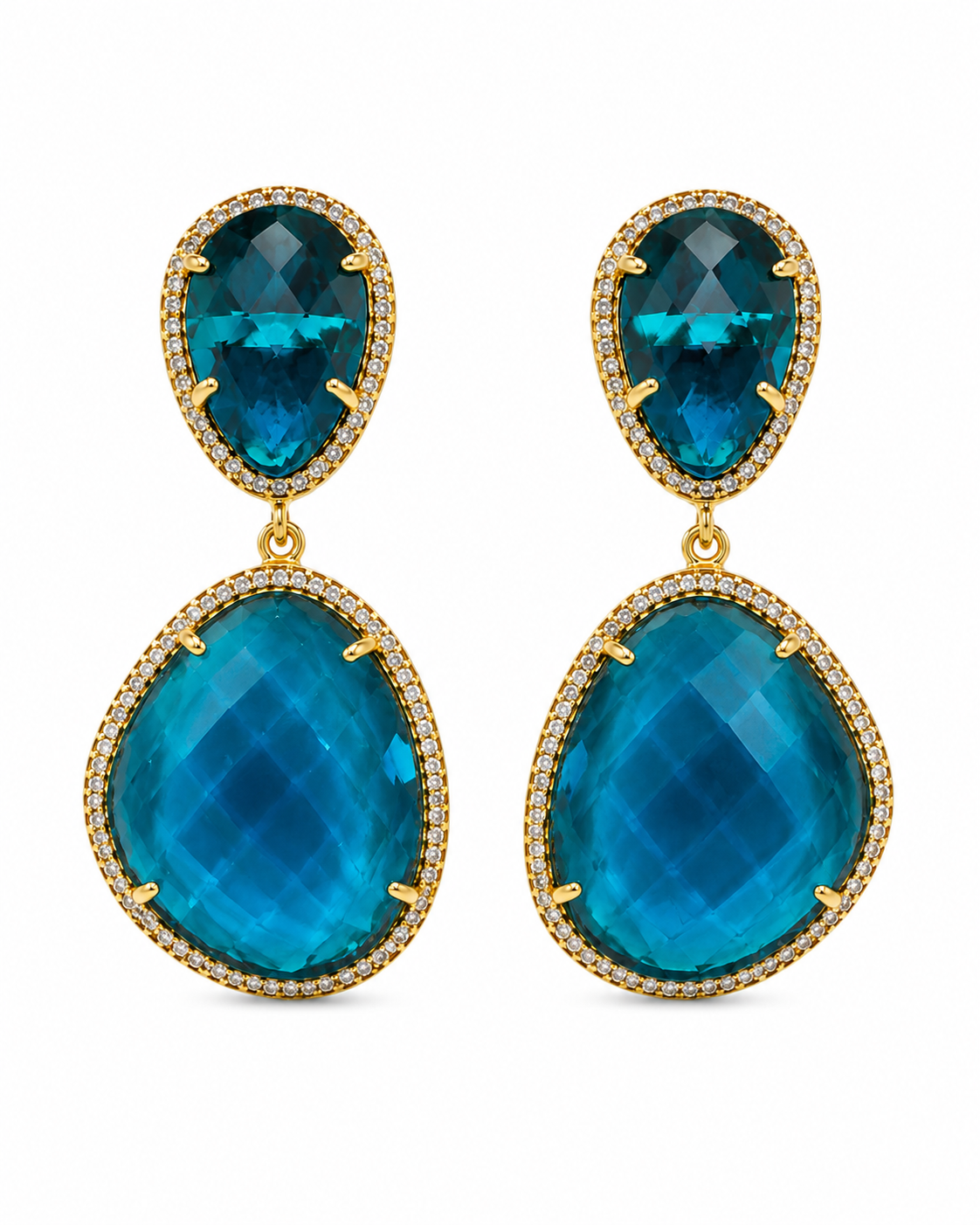 Susan Hanover Royal Blue Free Form Earrings
