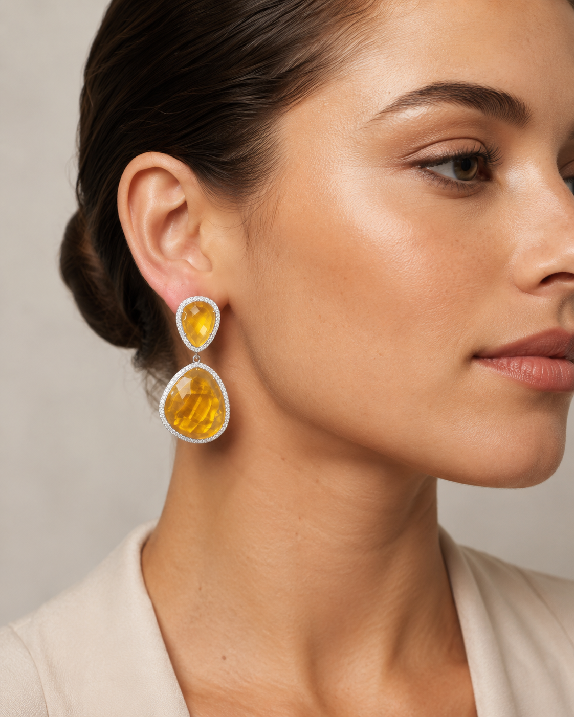 Susan Hanover Honey  Free Form Earring