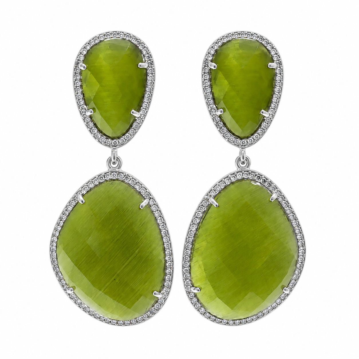 Susan Hanover Olive Free Form Earrings