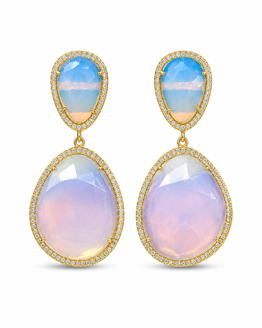Susan Hanover Opal Free Form Earrings