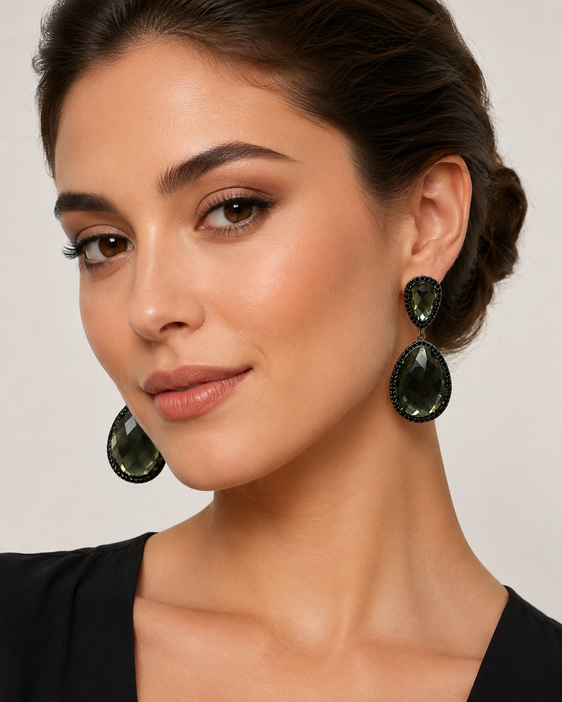 Susan Hanover Montana Green Free Form Earring