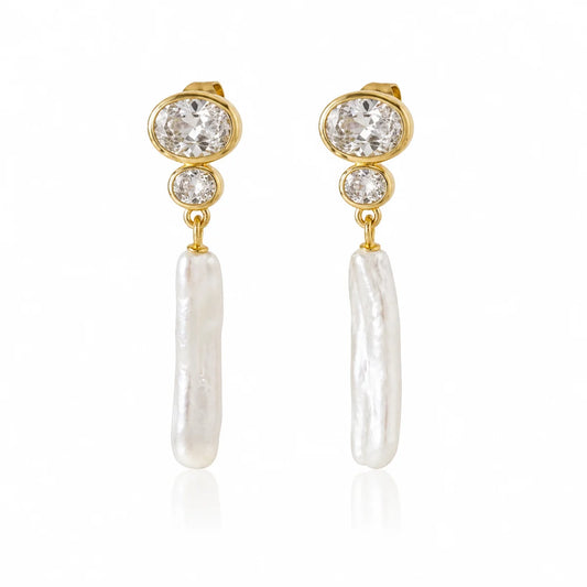 Sahira Iris Pearl Drop Earrings