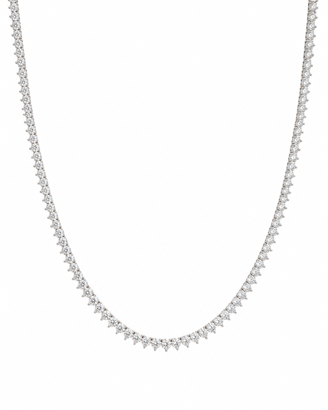 Silma Delicate 3 Prong Tennis Necklace