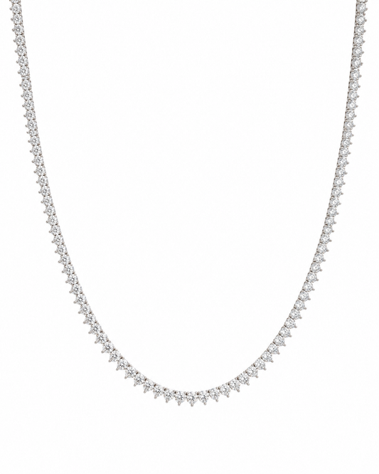 Silma Delicate 3 Prong Tennis Necklace