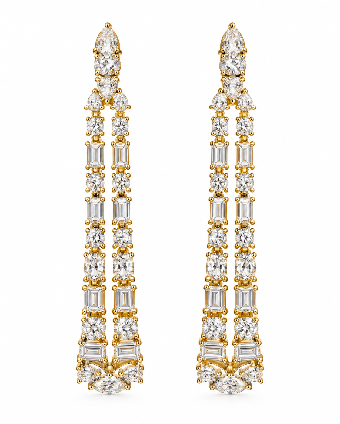 Silma Linear Baguette Earrings