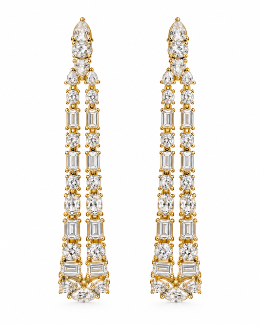 Silma Linear Baguette Earrings