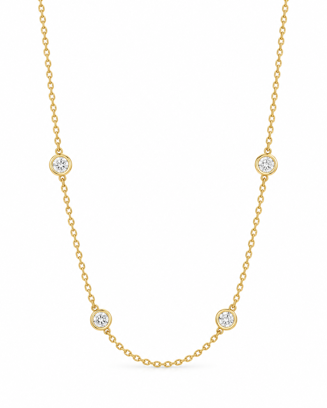 Gold Diamond By The Yard Necklace