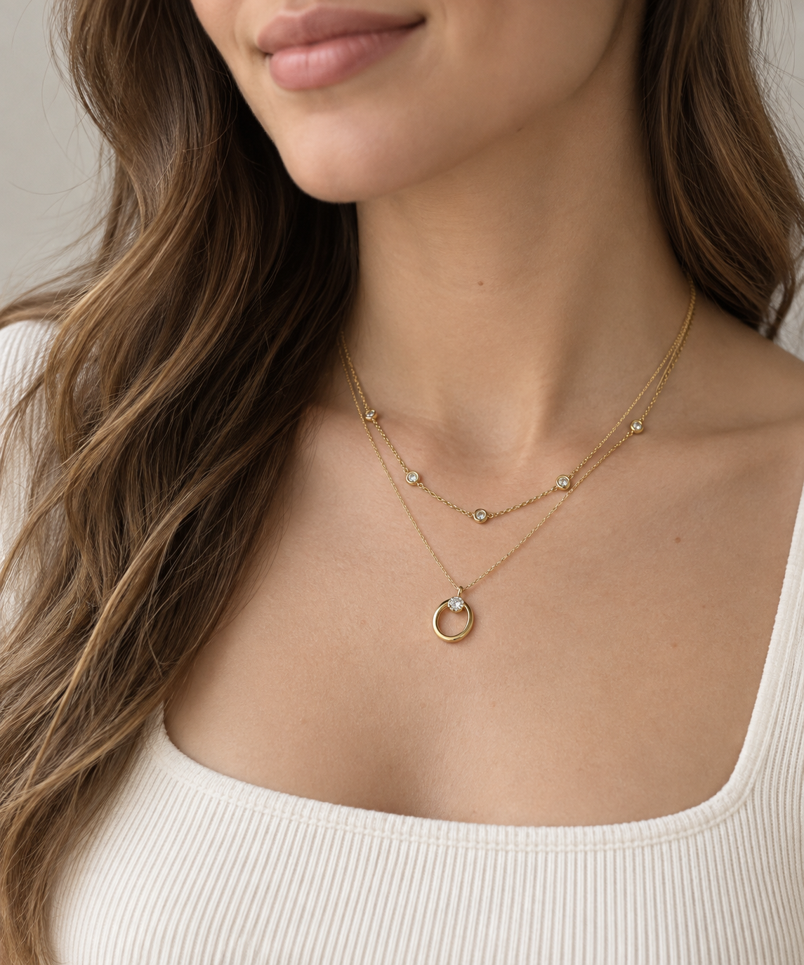 Gold Lab-Grown Diamond By The Yard Necklace