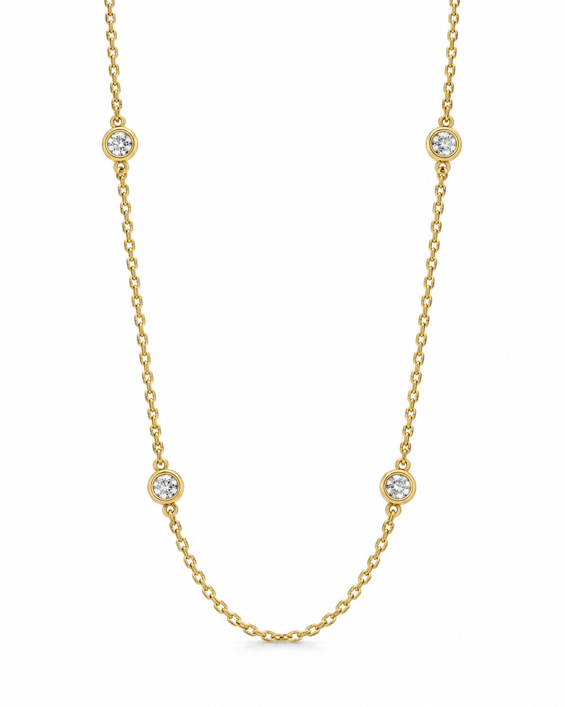 Gold Lab-Grown Diamond By The Yard Necklace