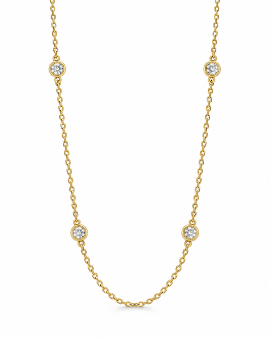 Gold Lab-Grown Diamond By The Yard Necklace