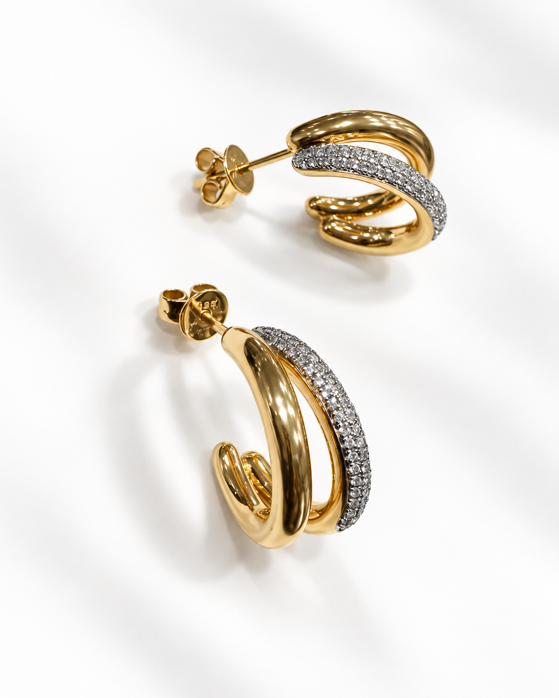 Gold Celine Hoop Earrings
