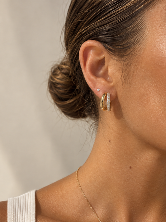 Gold Celine Hoop Earrings