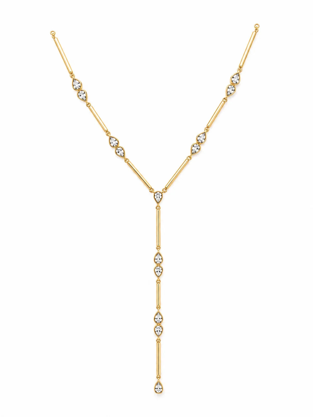 Sahira Delphine Teardrop Lariat Necklace