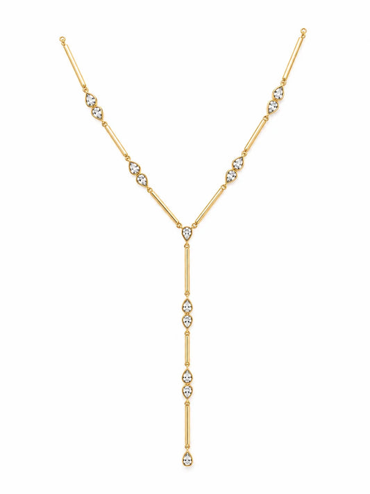 Sahira Delphine Teardrop Lariat Necklace