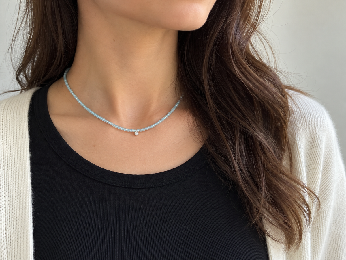 Gold Claudia Beaded Necklace