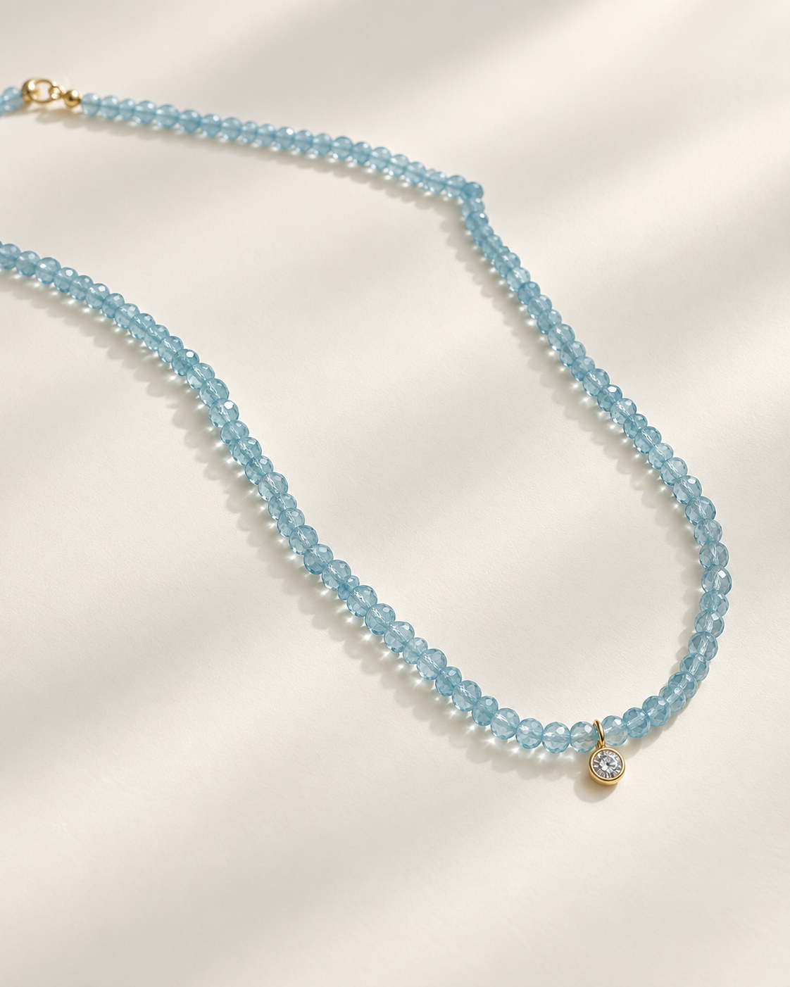 Gold Claudia Beaded Necklace