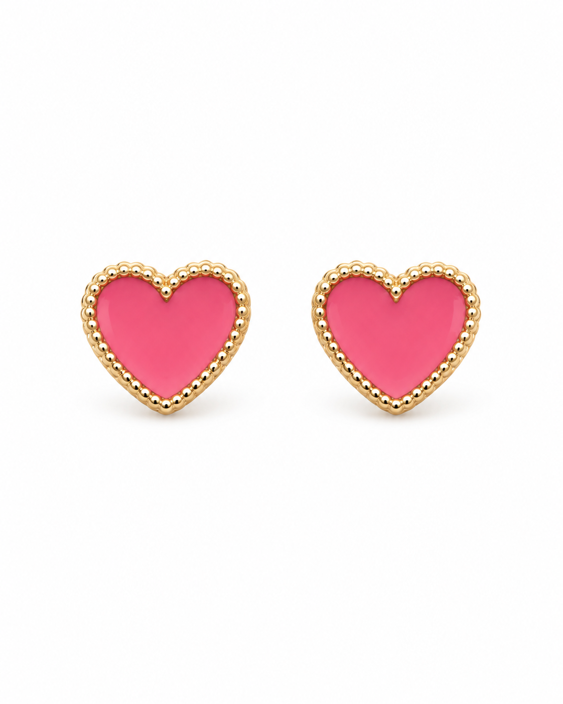 Gold Heart Baby Stud Earrings