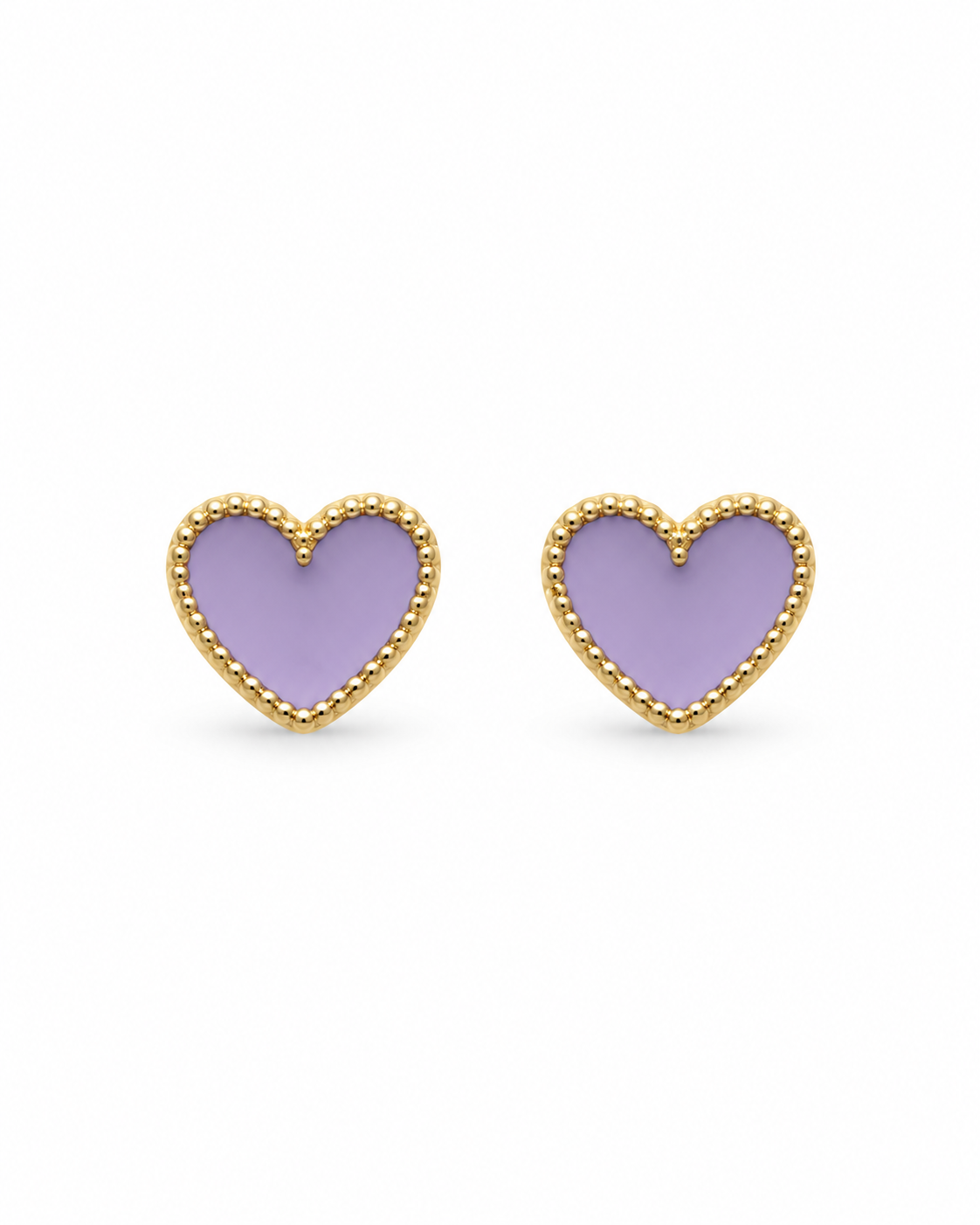 Gold Heart Baby Stud Earrings