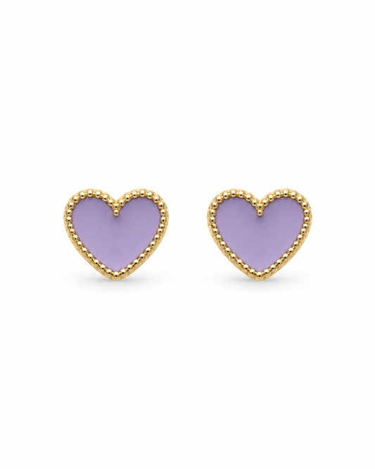 Gold Heart Baby Stud Earrings