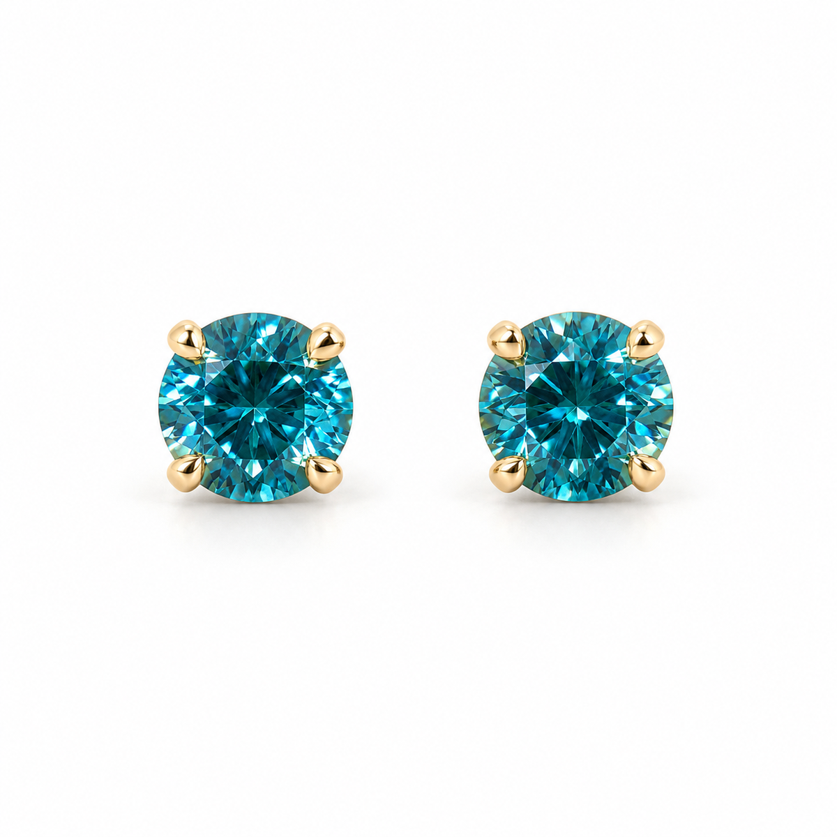 Gold Cz Color Baby Earrings