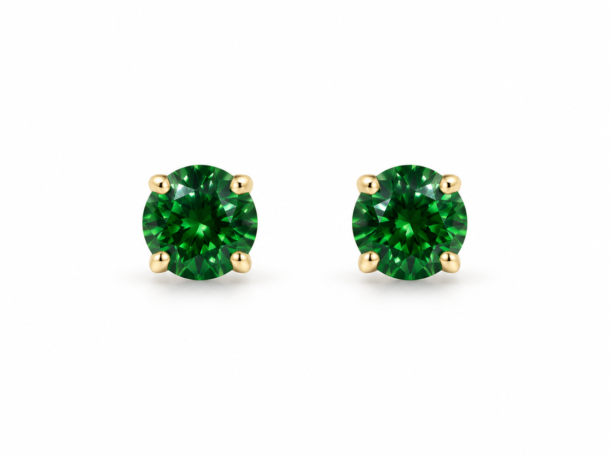 Gold Cz Color Baby Earrings