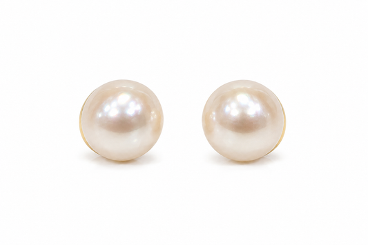 Gold Pearl Baby Earrings