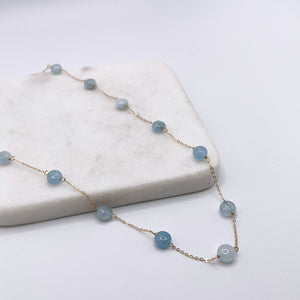 Gold Amazonite Beaded Necklace