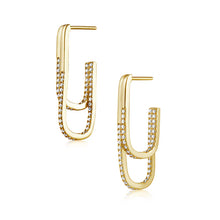 Sahira Jasmine Pave Double Hoop Earrings