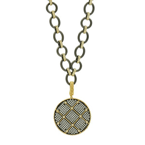 Freida Rothman Double Sided Pendant Chain Link Necklace