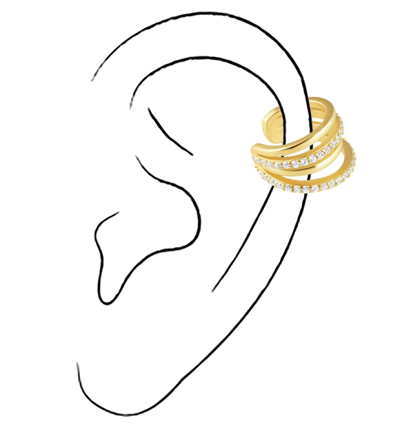 Sahira McKenzie Trio Ear Cuff Earring