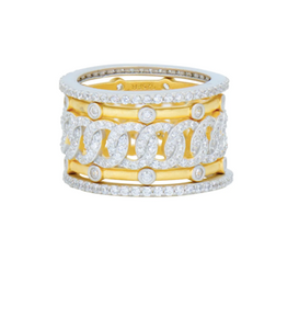 Freida Rothman Chain of Shine 5-stack Ring