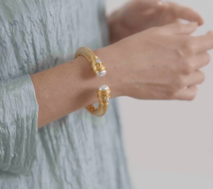 Julie Vos Cannes Demi Hinged Cuff Bracelet