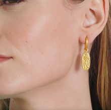 Julie Vos Ivy Stone Charm Hoop Earrings