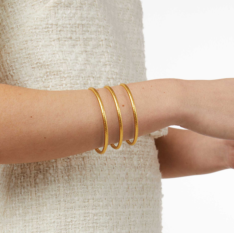 Julie Vos Havana Demi Gold Bangle Bracelet