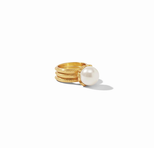 Julie Vos Delphine Pearl Set Ring