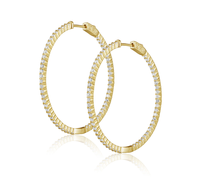 Sahira Lyra Cz Hoop Earrings