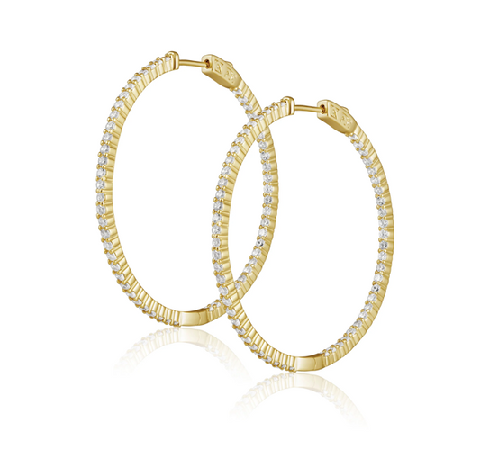 Sahira Lyra Cz Hoop Earrings