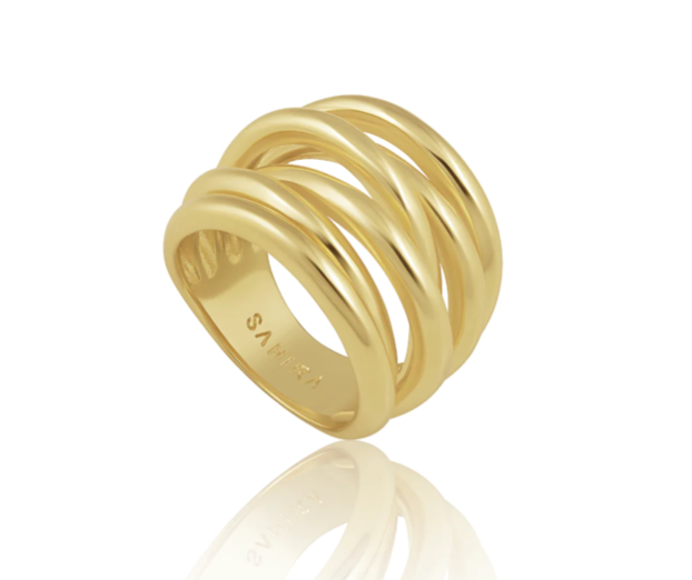 Sahira Lennon Multi Layered Gold Ring