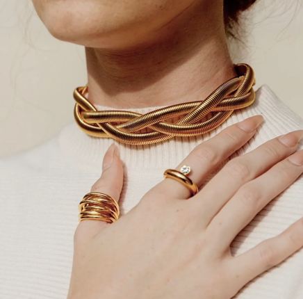 Sahira Lennon Multi Layered Gold Ring