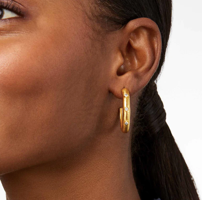 Julie Vos Noel Stone Hoop Earrings