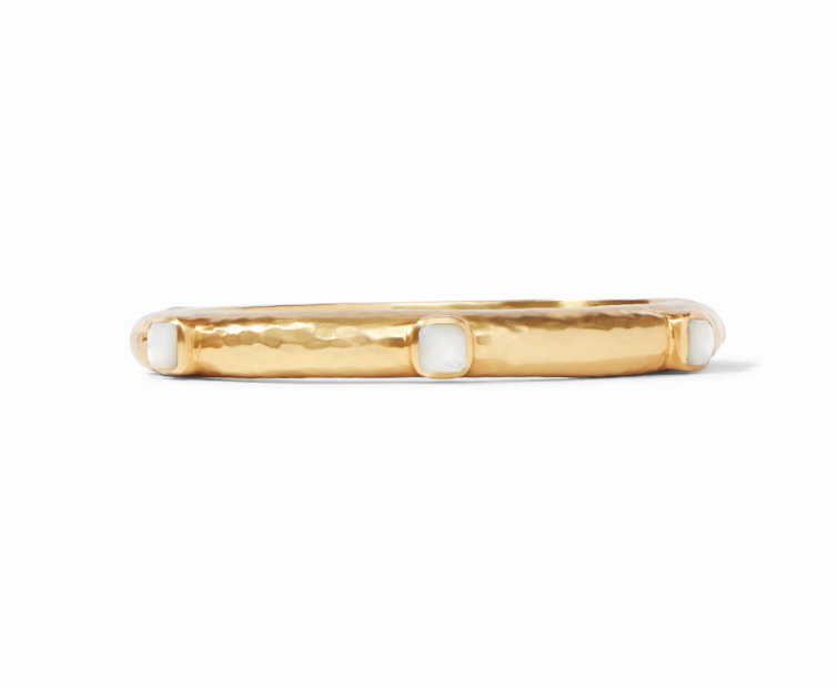 Julie Vos Catalina Stone Hinge Bangle Bracelet