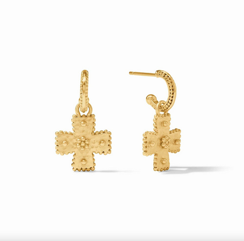 Julie Vos Canterbury Hoop & Charm Earrings