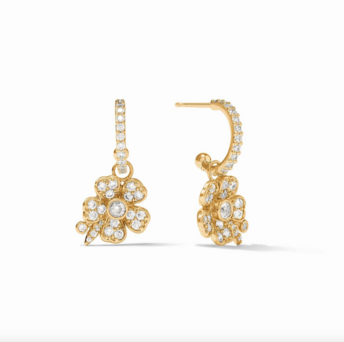 Julie Vos Laurel Hoop and Charm Earrings