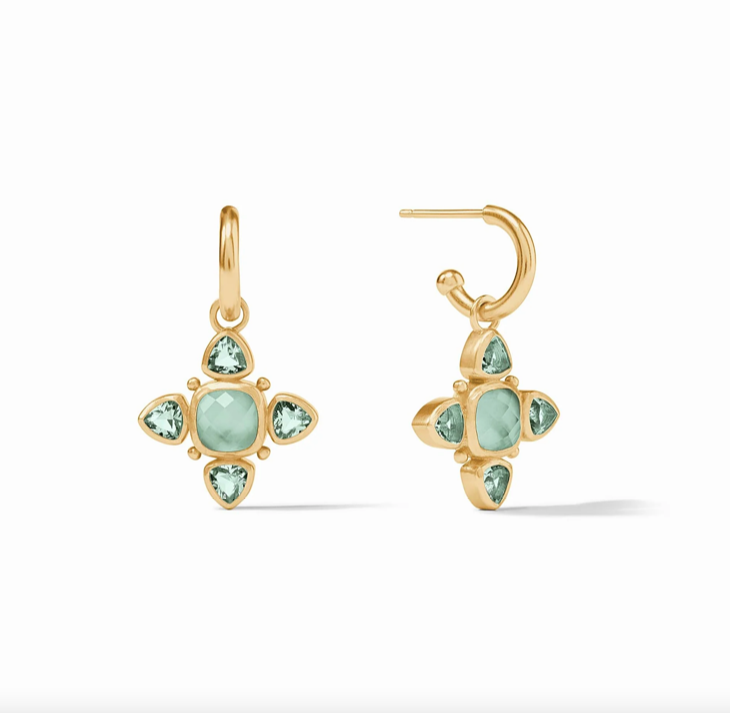 Julie Vos Aquitaine Hoop and Charm Earrings